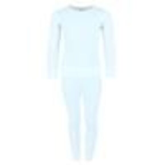 Rene Rofe Girl's Waffle Thermal Long Underwear 2-Piece Set - Picture 4 of 7
